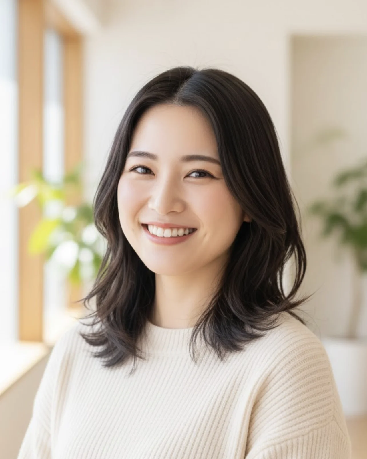 健康的な笑顔の女性